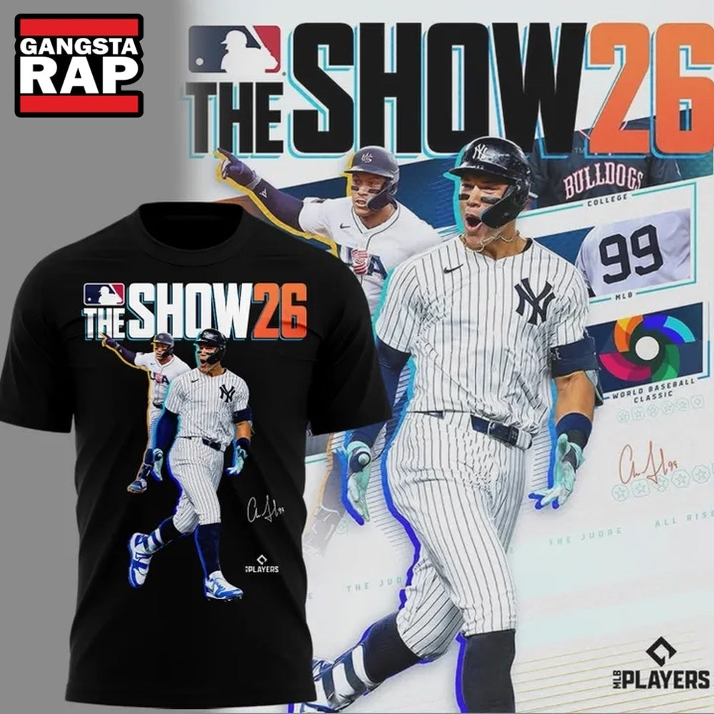 MLB The Show 26 Aaron Judge From New York Yankees Cover Athlete Hoodie T-Shirt