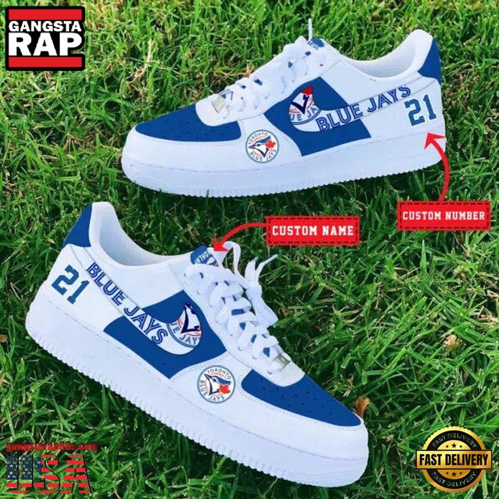 MLB Toronto Blue Jays Custom Name Number New Design Air Force 1 Shoes Sneaker
