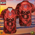 MLB Washington Nationals Skull Aloha Hawaiian Shirt