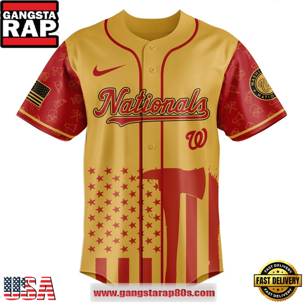 MLB Washington Nationals x Firefighter Appreciation Night Special Edition Baseball Jerseys