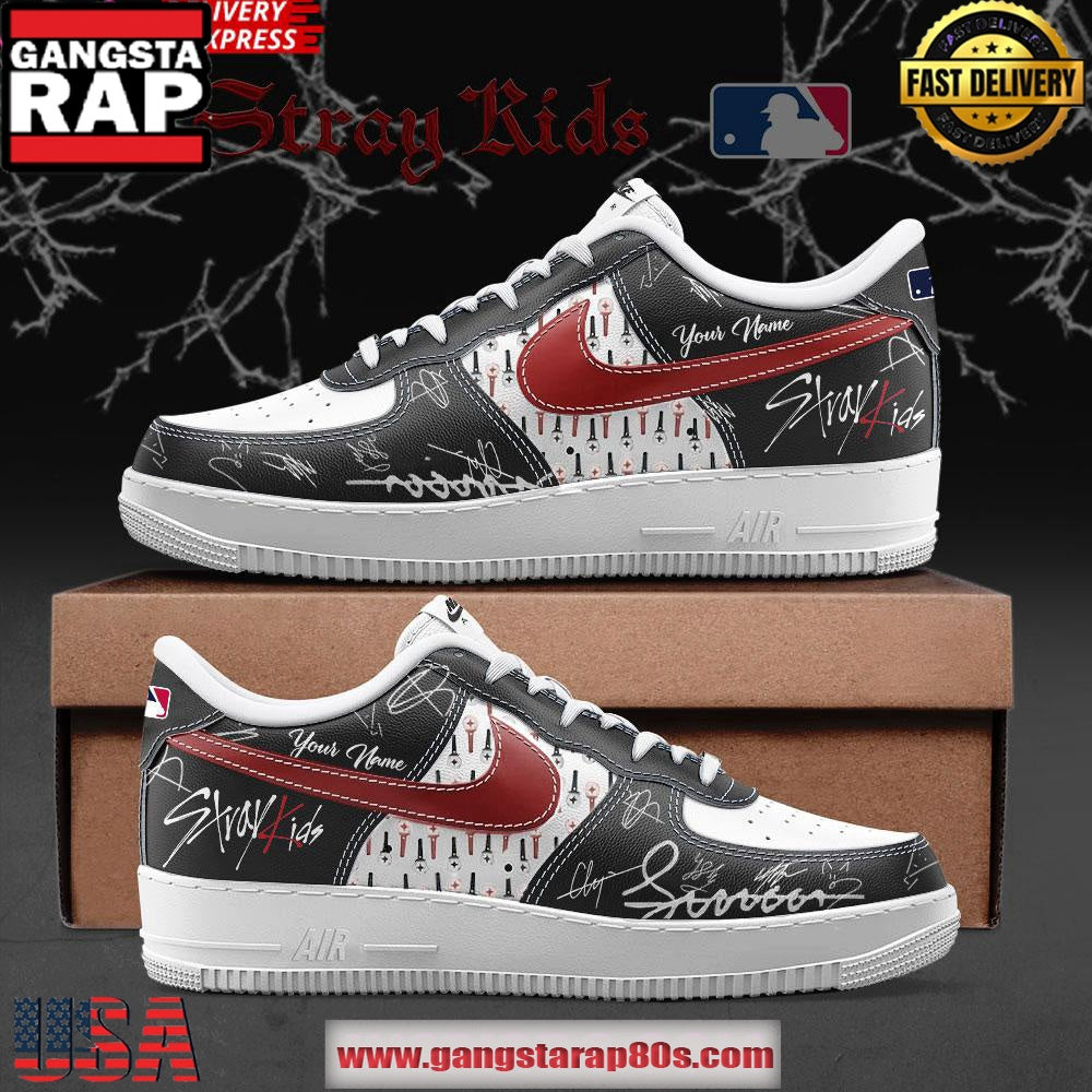 MLB x Stray Kids Custom Limited Edition Air Force 1 Running Sneakers Shoes