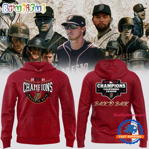 Modesto Nuts Special BACK TO BACK California League CHAMPIONS Hoodie T-Shirt