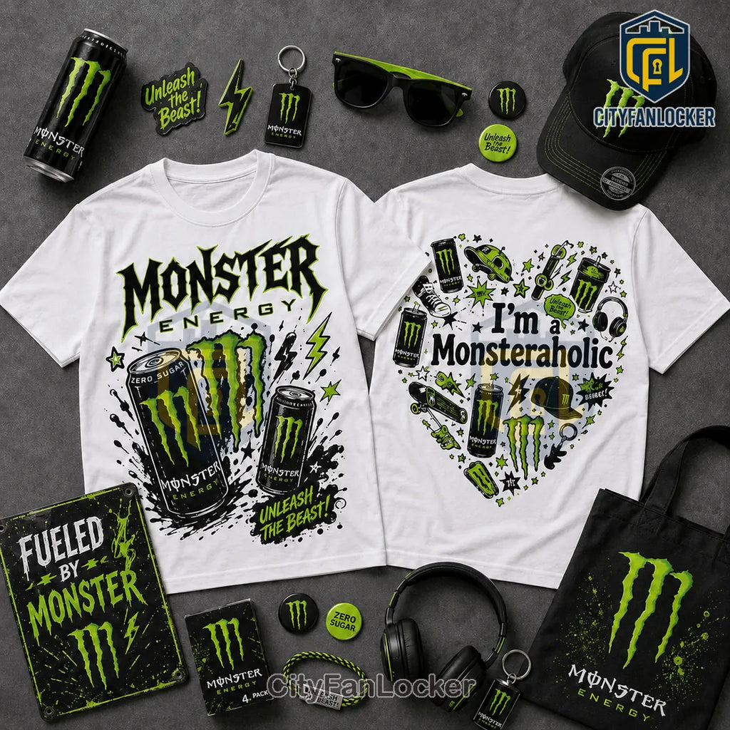 Monster Energy Unleash The Beast White T-Shirt