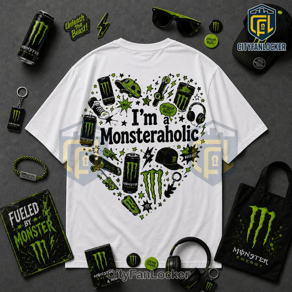 Monster Energy Unleash The Beast White T-Shirt