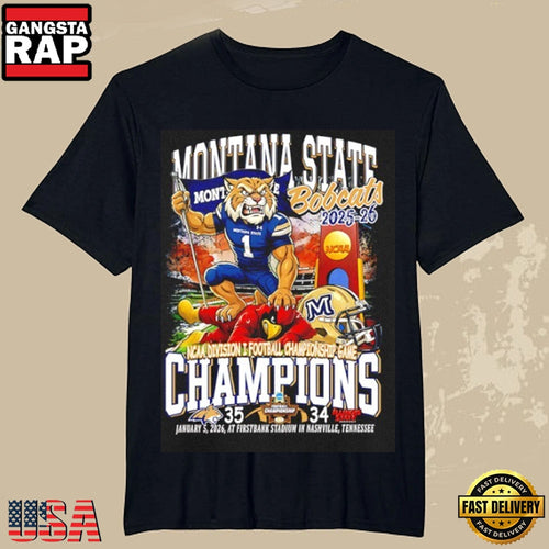 Montana State 2025-26 National Champions Beat Illinois State Mascot T-Shirt