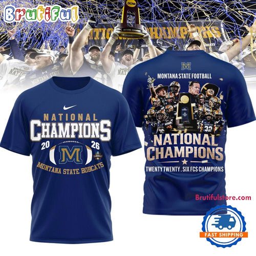 Montana State Bobcats NCAA 2026 National Champions All Team Special New T Shirt