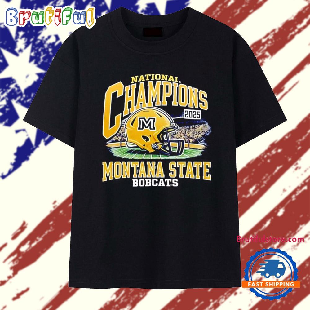 Montana State Football Division I Football National Champions 2025 helmet T Shirt