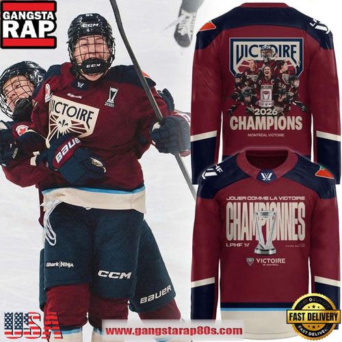 Montreal Victoire 2026 Walter Cup Champs Locker Room Trophy Special Hockey Jersey