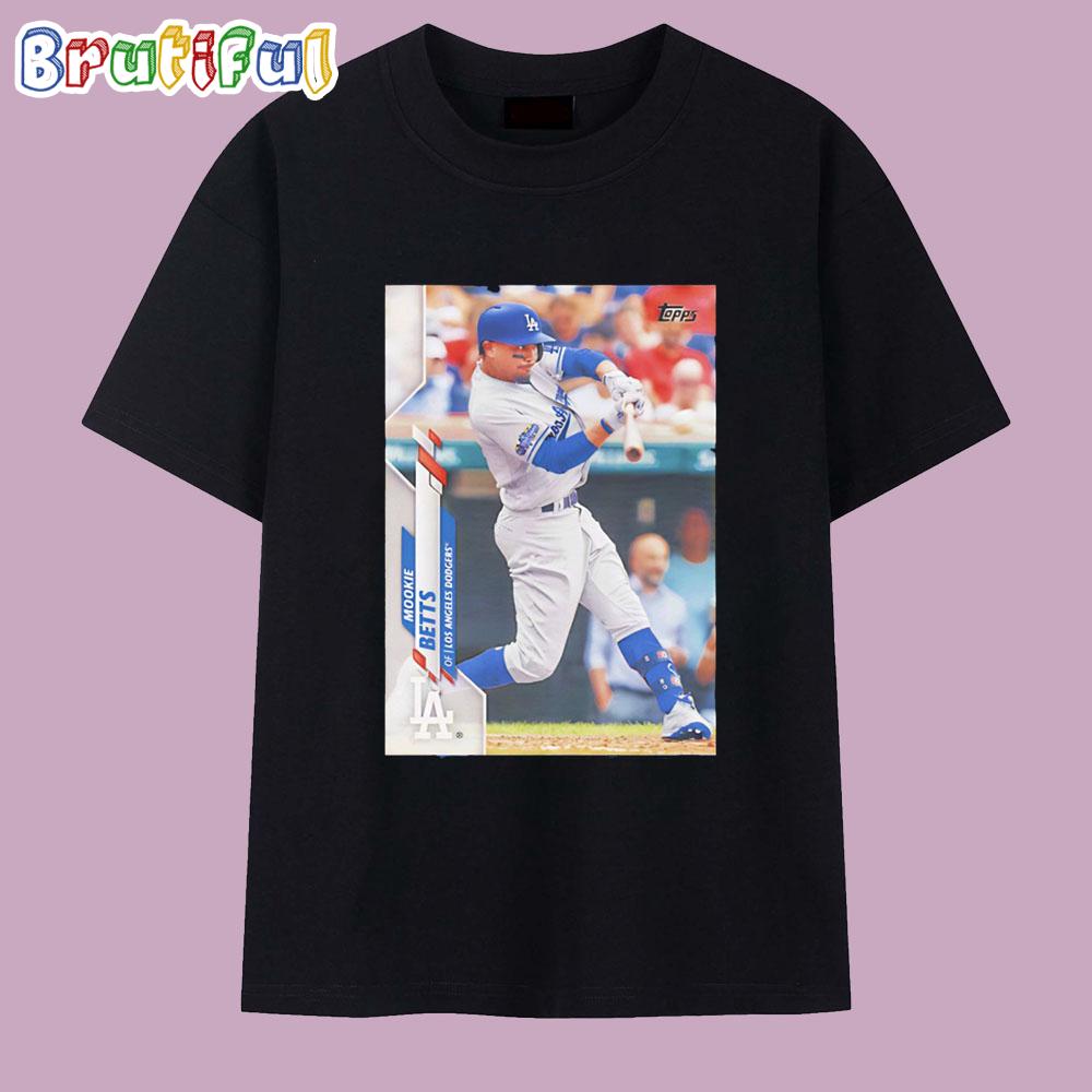Mookie Betts Los Angeles Dodgers 2020 Topps Baseball Card Player T Shirt