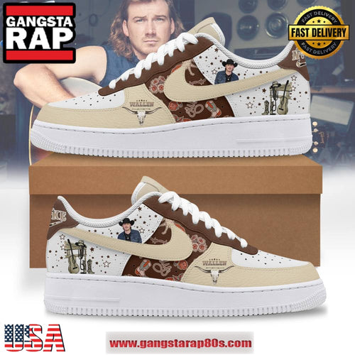 Morgan Wallen Cowboy Limited Edition Air Force 1 Running Sneakers Shoes