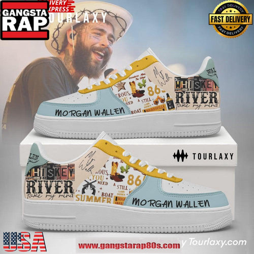 Morgan Wallen Live Performance Edition Air Force 1 Running Sneakers Shoes