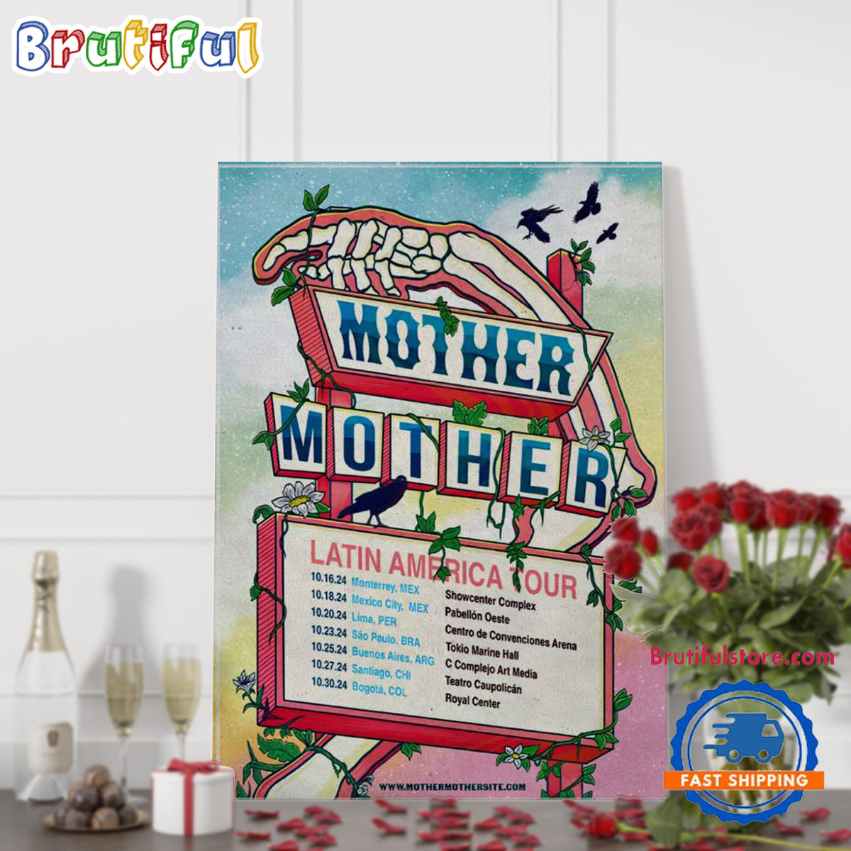 Mother Mother Latin America Tour 2024 Poster Canvas Art