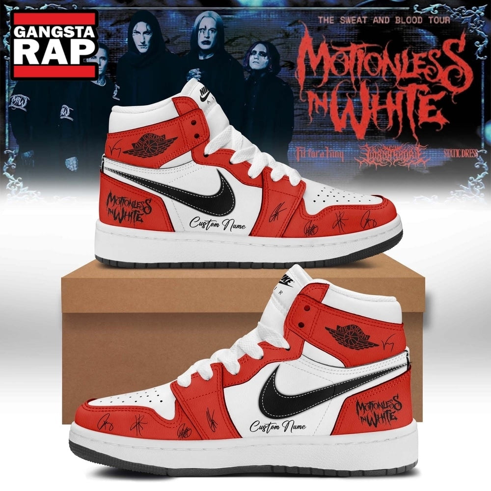 Motionless In White Signed Decades 2026 Air Jordan 1 Shoes , Music Air Jordan 1 Shoes