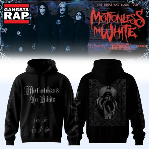 Motionless In White Signed Decades 2026 Black 3D Hoodie , Music Trending 3D Shirt