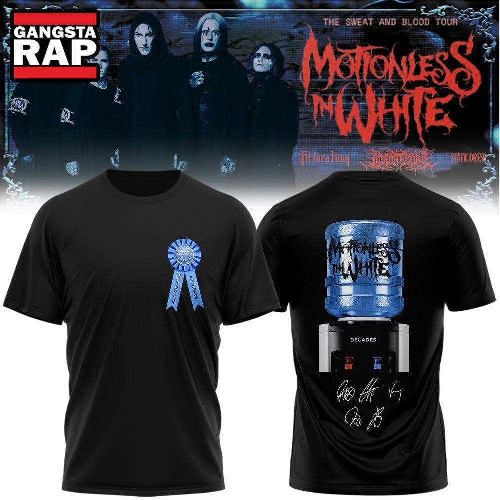 Motionless In White Signed Decades 2026 T Shirt , Music Trending 3D Shirt