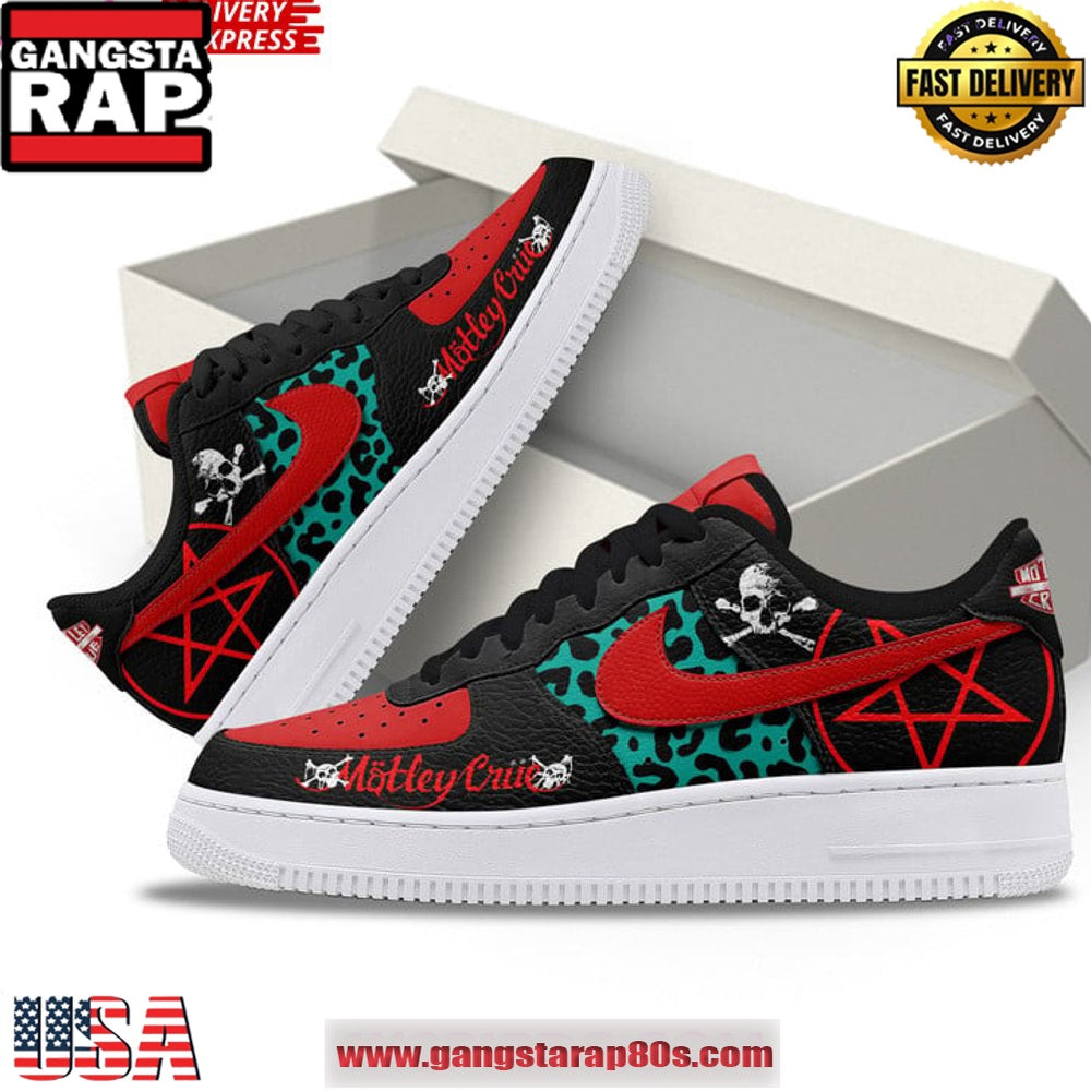 Motley Crue Limited Edition Air Force 1 Running Sneakers Shoes