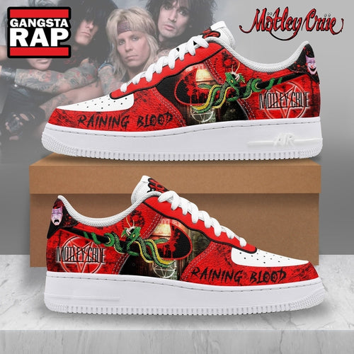 Motley Crue Raining Blood Custom Air Force 1 Shoes, Music Air Force 1 Shoes