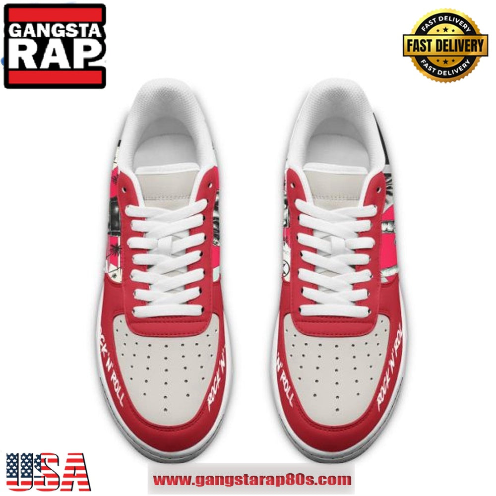 Motley Crue Rock n Roll Limited Air Force 1 Running Sneakers Shoes