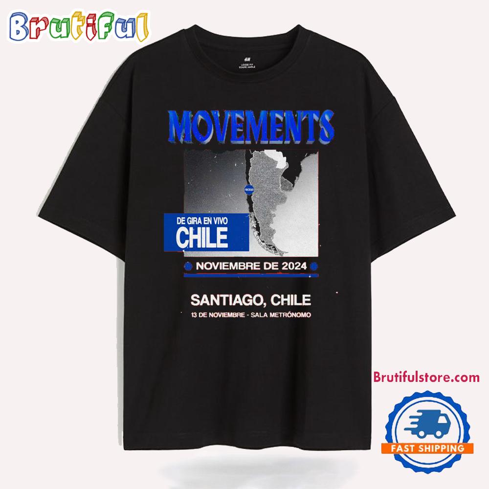 Movements At Sala Metronomo In Santiago Chile On Nov 13 2024 Tour T Shirt