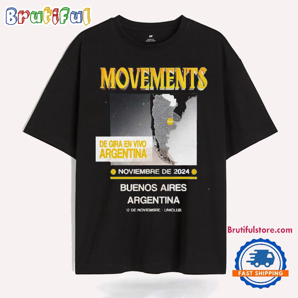 Movements Tour Nov 12 2024 Uniclub Buenos Aires Argentina T Shirt