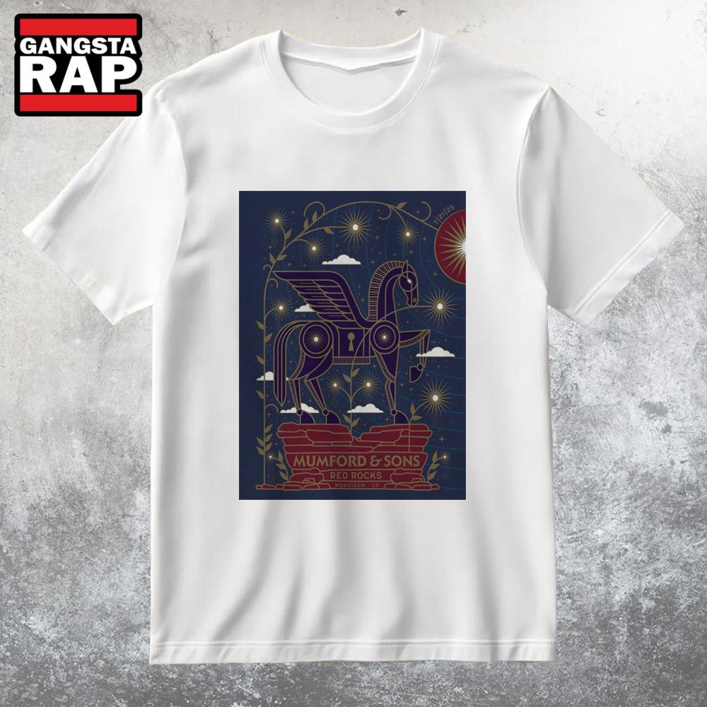 Mumford And Sons Red Rocks in Morrison CO Jul 22 2025 T Shirt