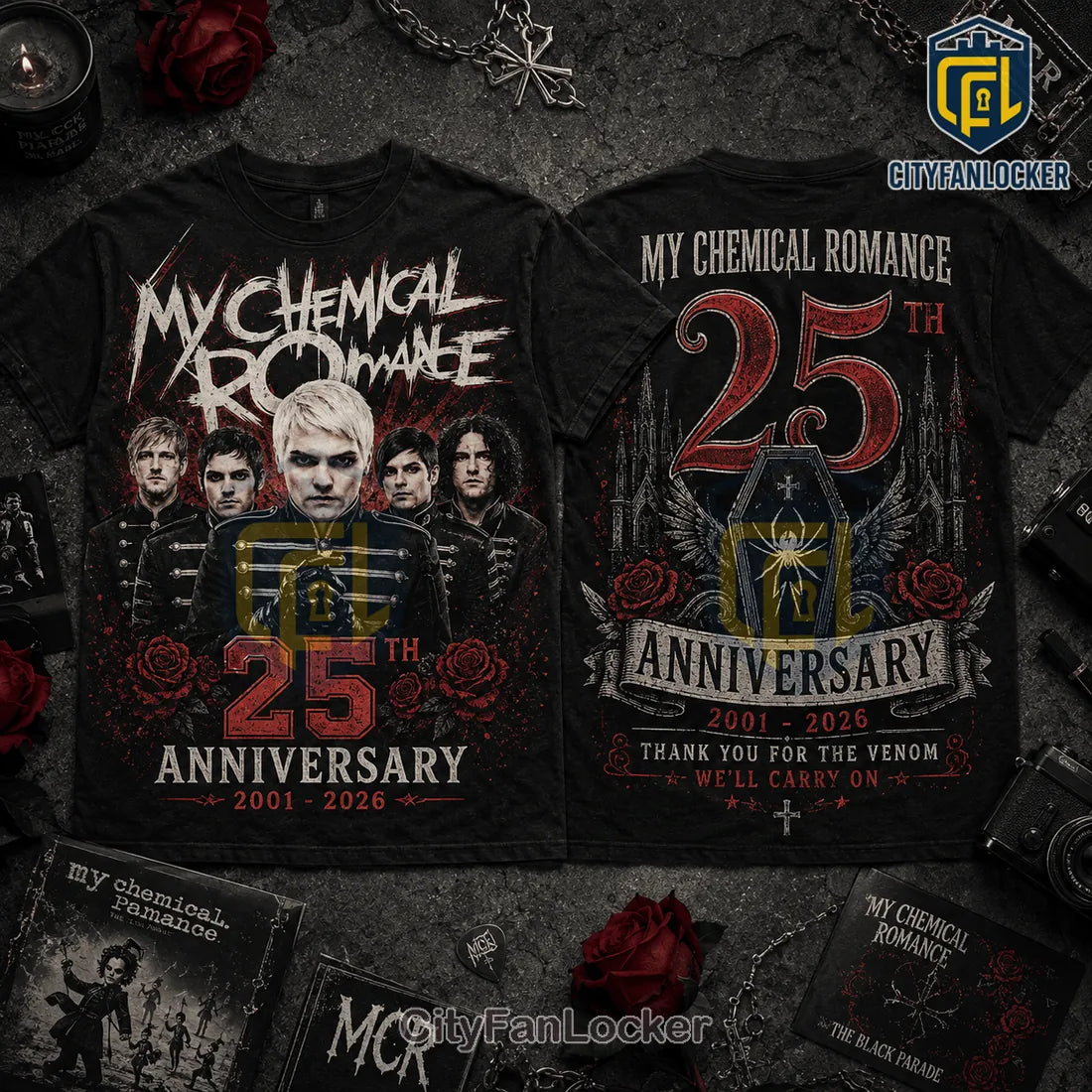 My Chemical Romance 25th Anniversary Black T-Shirt