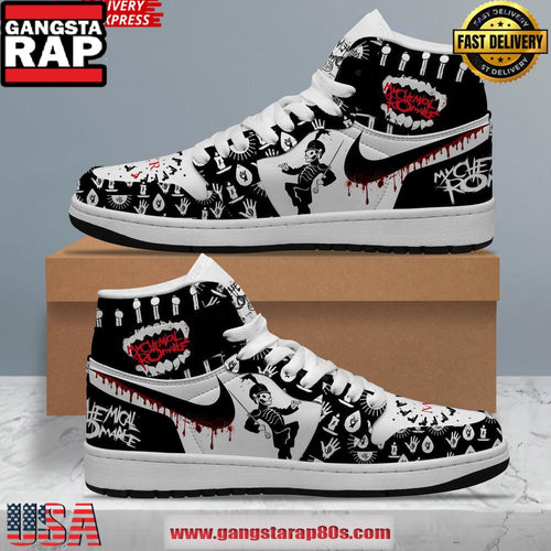 My Chemical Romance Limited Edition Air Jordan 1 Sneakers Shoes