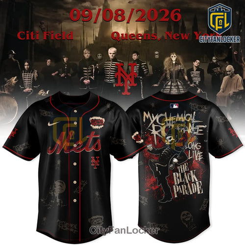 My Chemical Romance New York Mets The Black Parade Baseball Jersey