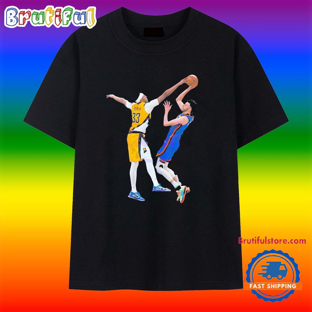 Myles Turner Block Shot Basketball Vintage Style 2025 T Shirt