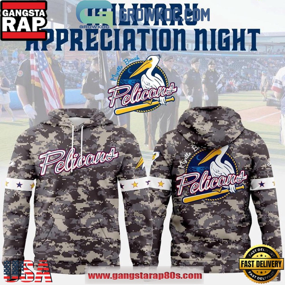 Myrtle Beach Pelicans 2026 Military Appreciation Night Unisex Hoodie