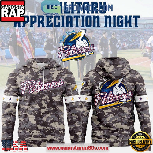 Myrtle Beach Pelicans 2026 Military Appreciation Night Unisex Hoodie