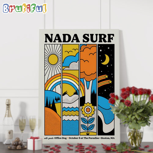 Nada Surf October 5 2024 The Pradise MA Concert Wall Art Poster Canvas
