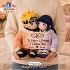 Naruto and Hinata Valentine Couple Stuffed Plush Toys