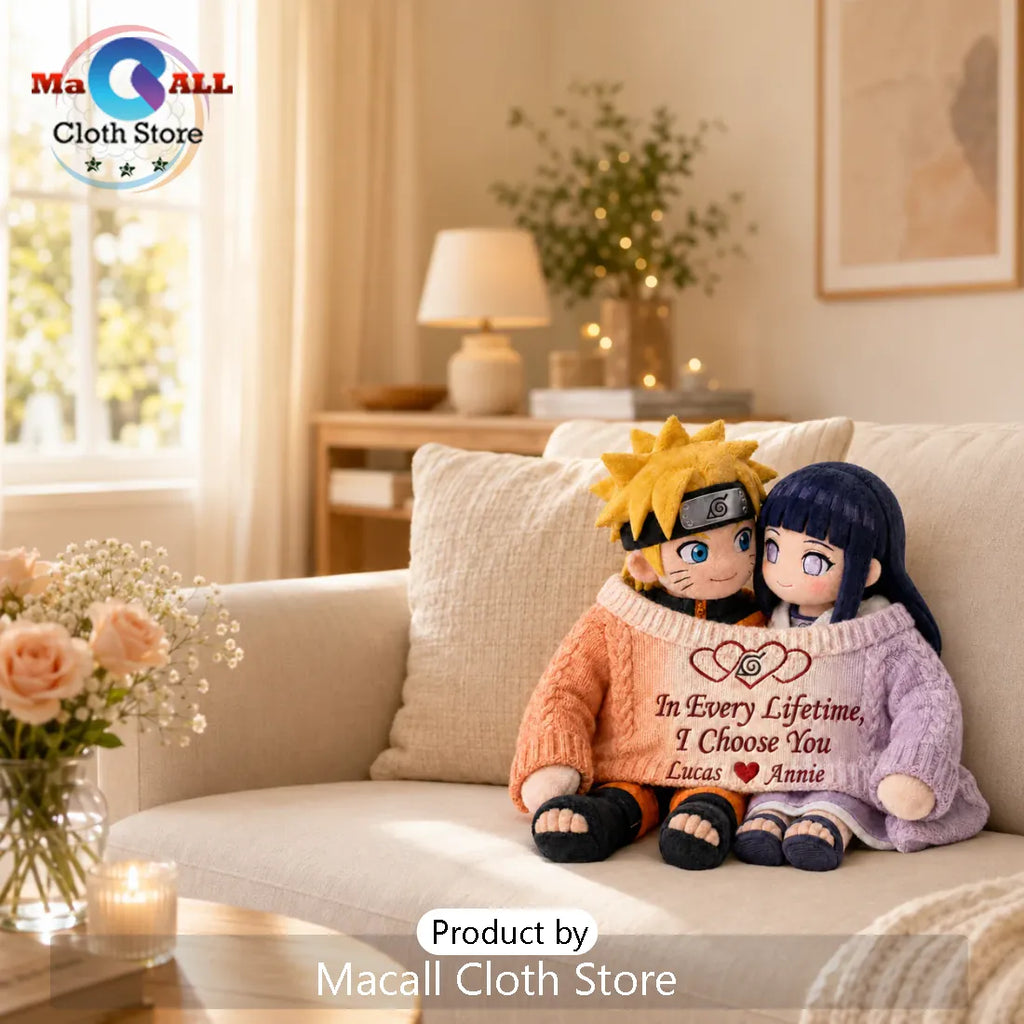 Naruto and Hinata Valentine Couple Stuffed Plush Toys