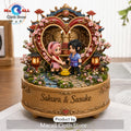 Naruto Sakura and Sasuke Sculpted Wooden Music Box