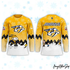 Nashville Predators Peanuts Winter Hockey Jersey