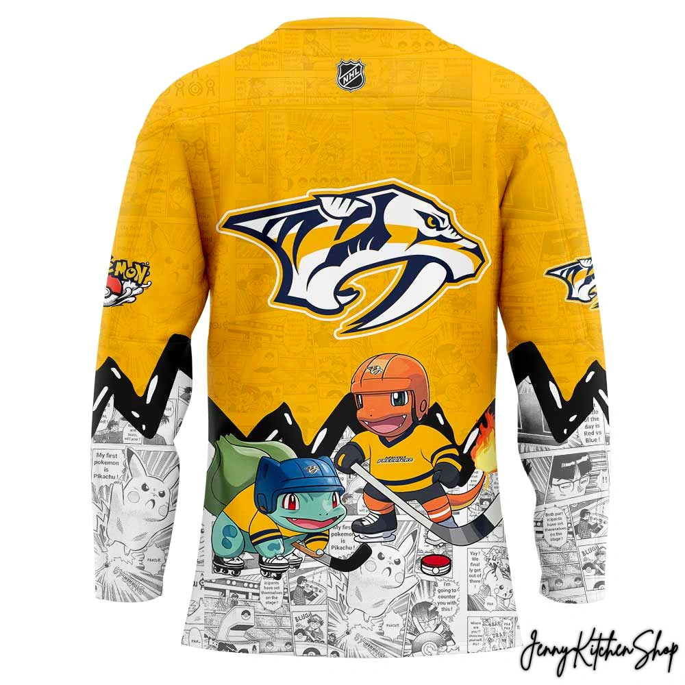 Nashville Predators x Pokémon 2025-26 Limited Hockey Jersey