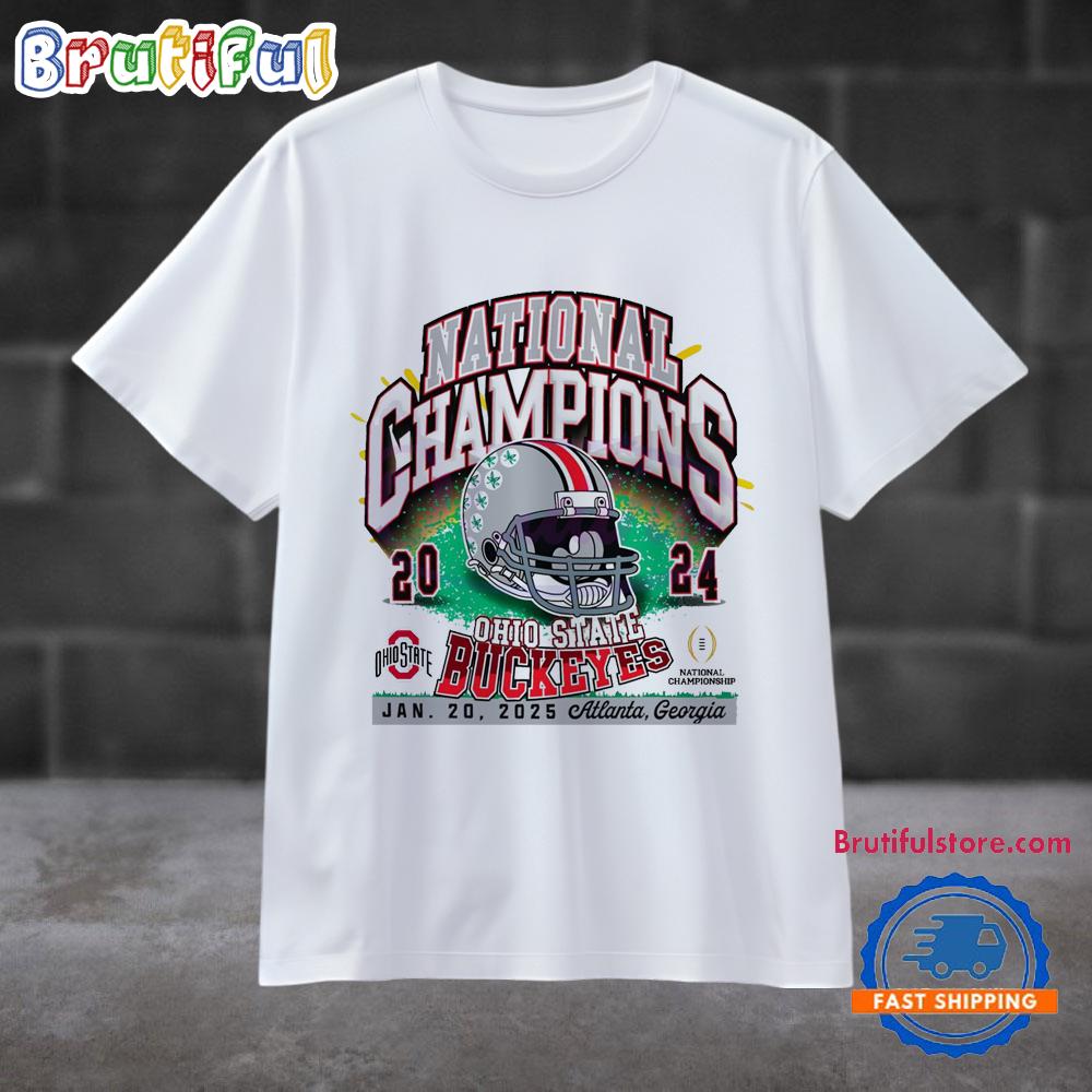 National Champions 2024 Ohio State Buckeyes Football Helmet T Shirt