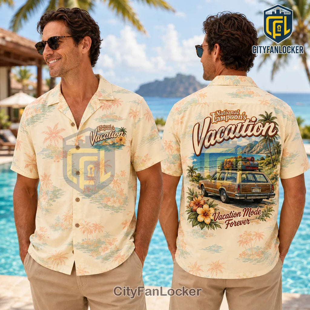 National Lampoon’s Vacation Wagon Cream Hawaiian Shirt