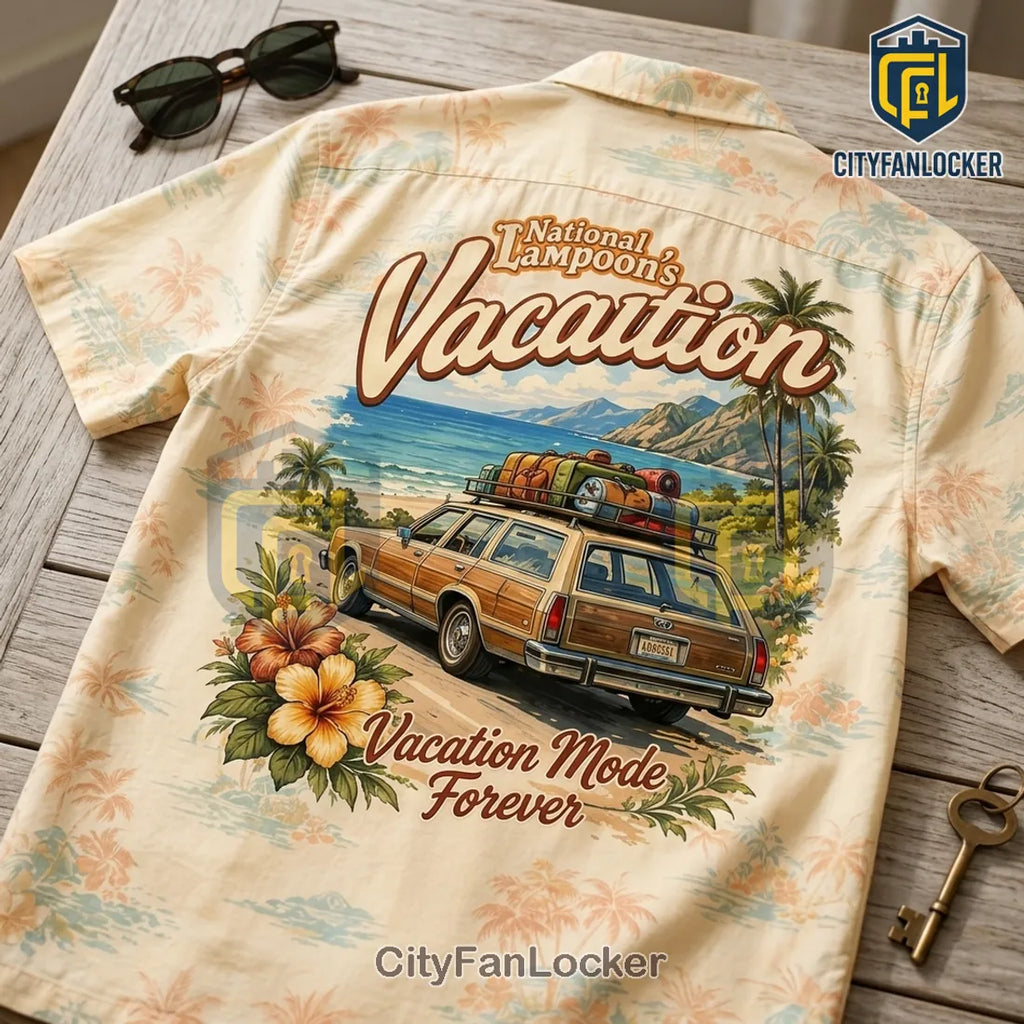 National Lampoon’s Vacation Wagon Cream Hawaiian Shirt