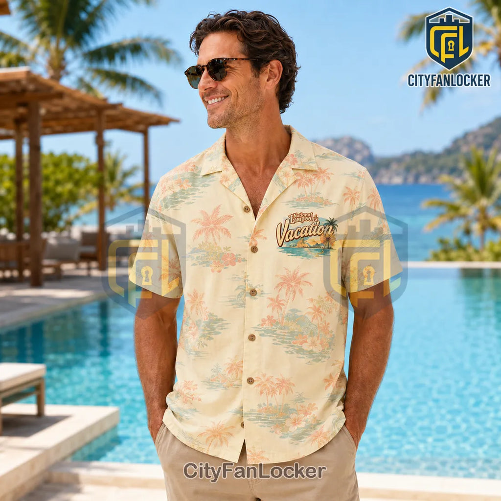 National Lampoon’s Vacation Wagon Cream Hawaiian Shirt