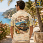 National Lampoon’s Vacation Wagon Cream Hawaiian Shirt