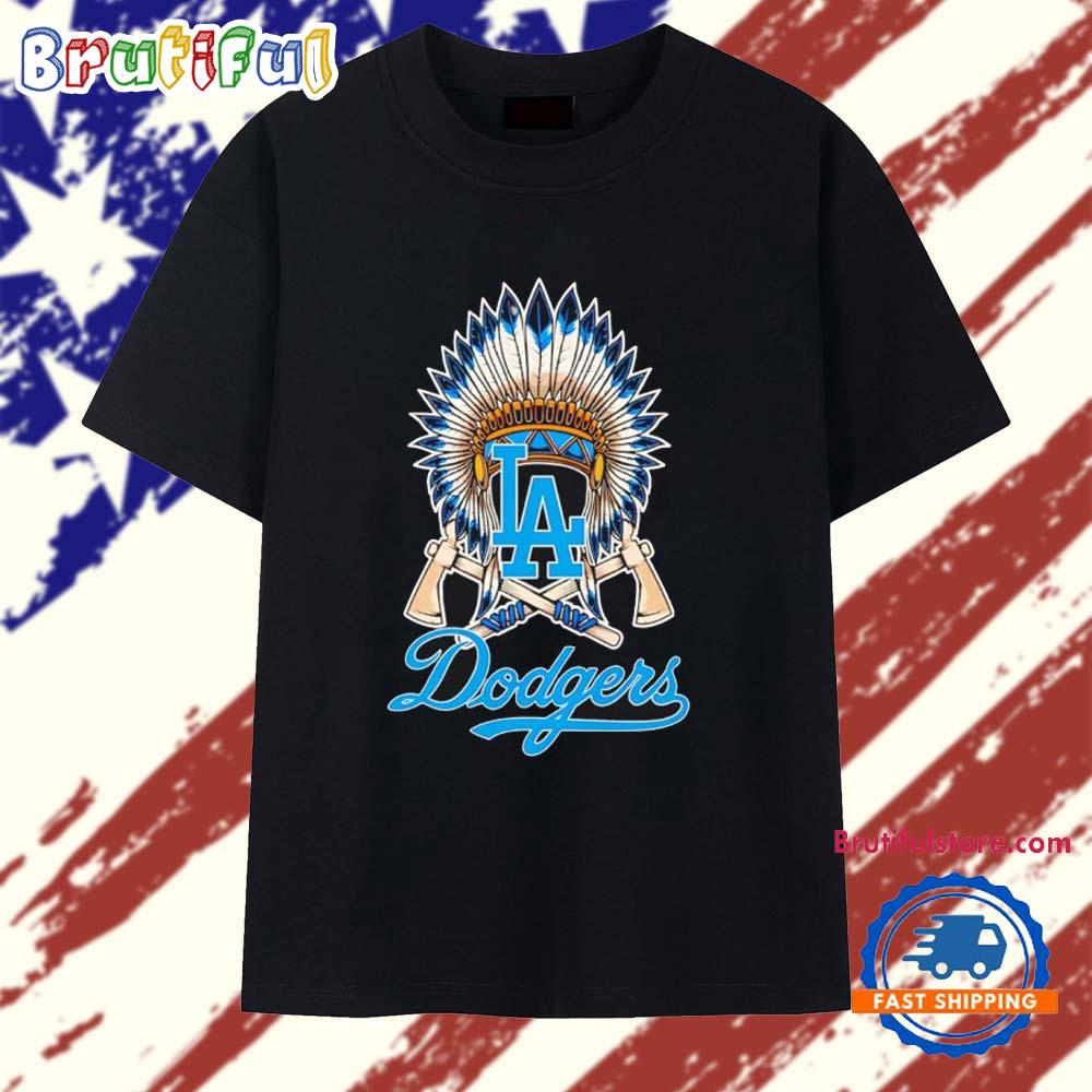 Native American Los Angeles Dodgers Logo T Shirt