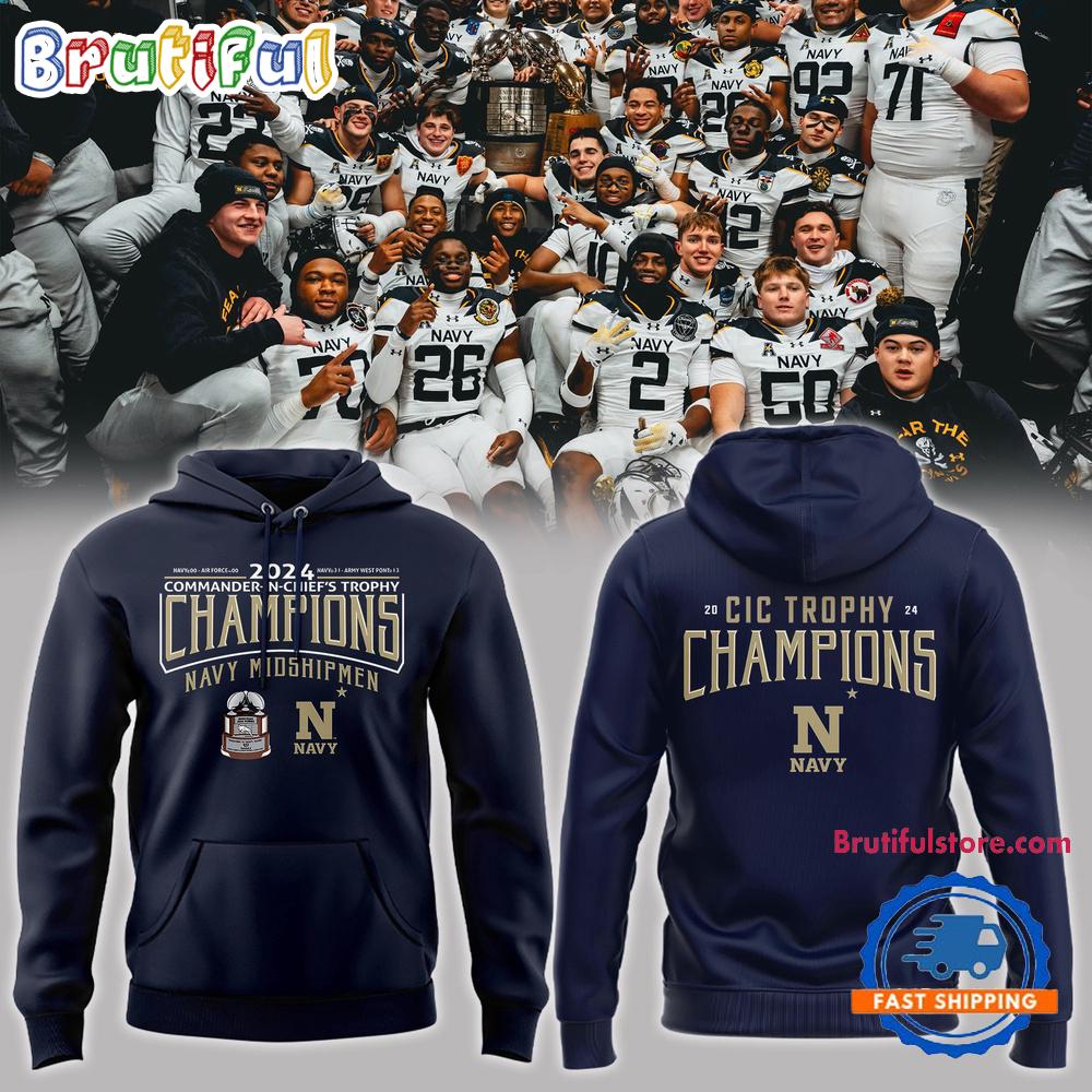 Navy Midshipmen 2024 Commander-In-Chief’s Trophy Champions 3D Shirt