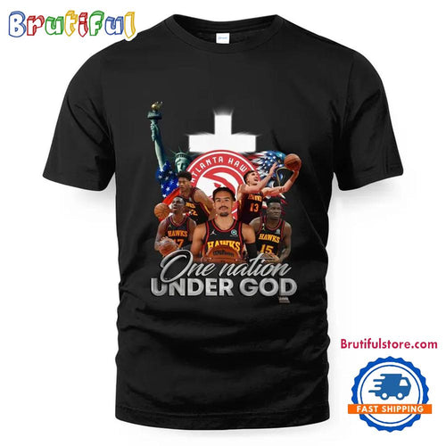NBA Atlanta Hawks One Nation Under God Vintage T Shirt