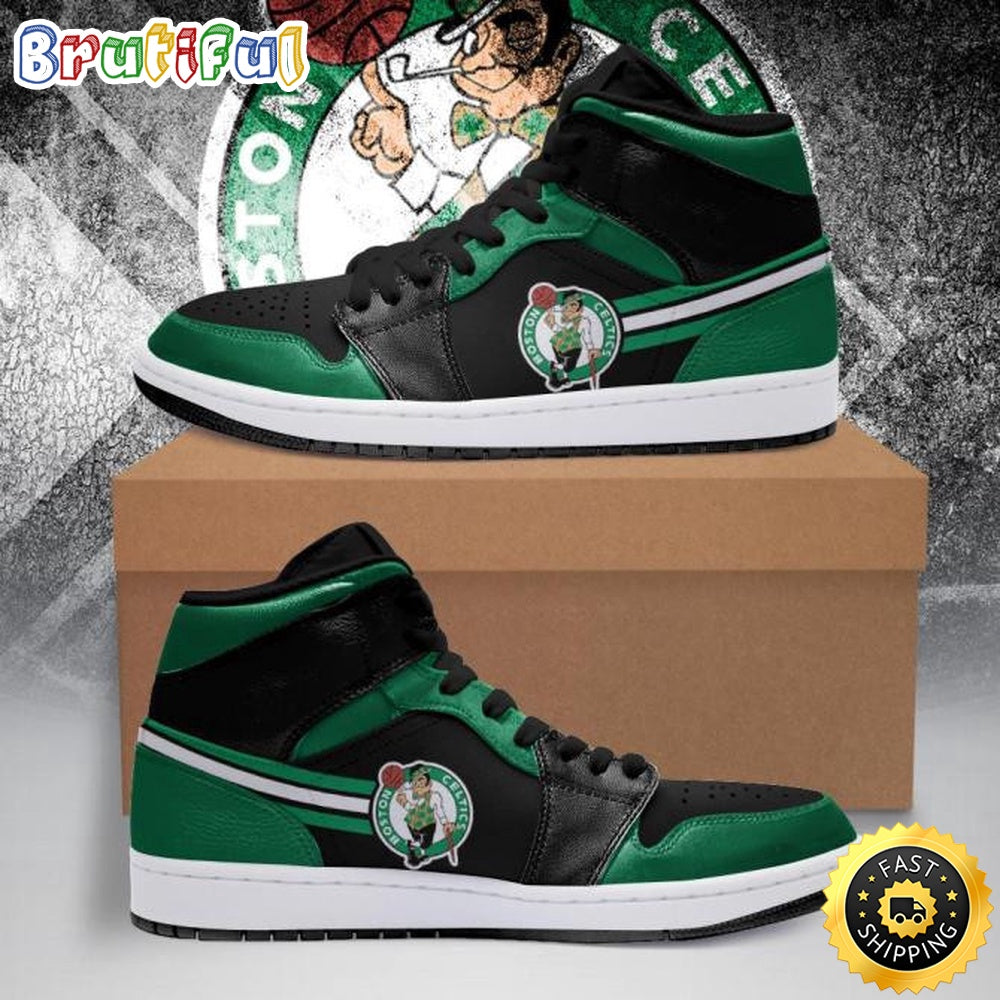NBA Boston Celtics Green Black Air Jordan 1 High Sneakers Timeless Jordan 1 Kicks