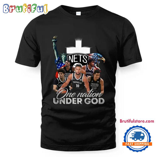 NBA Brooklyn Nets One Nation Under God Vintage T Shirt