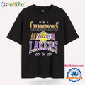 Nba Champions Los Angeles Lakers Three in a Row T Shirt
