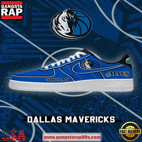 NBA Dallas Basketball New Design Air Force 1 Sneakers Shoes