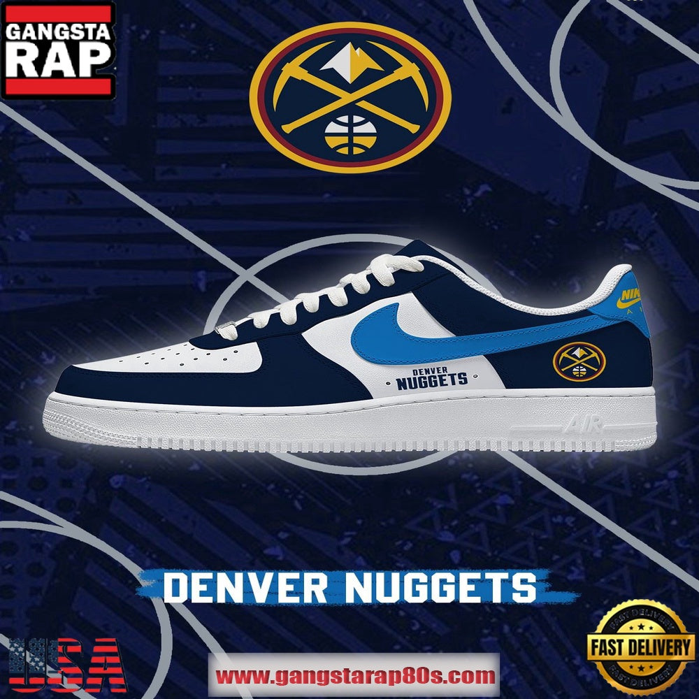NBA Denver Basketball Air Force 1 Sneakers Shoes